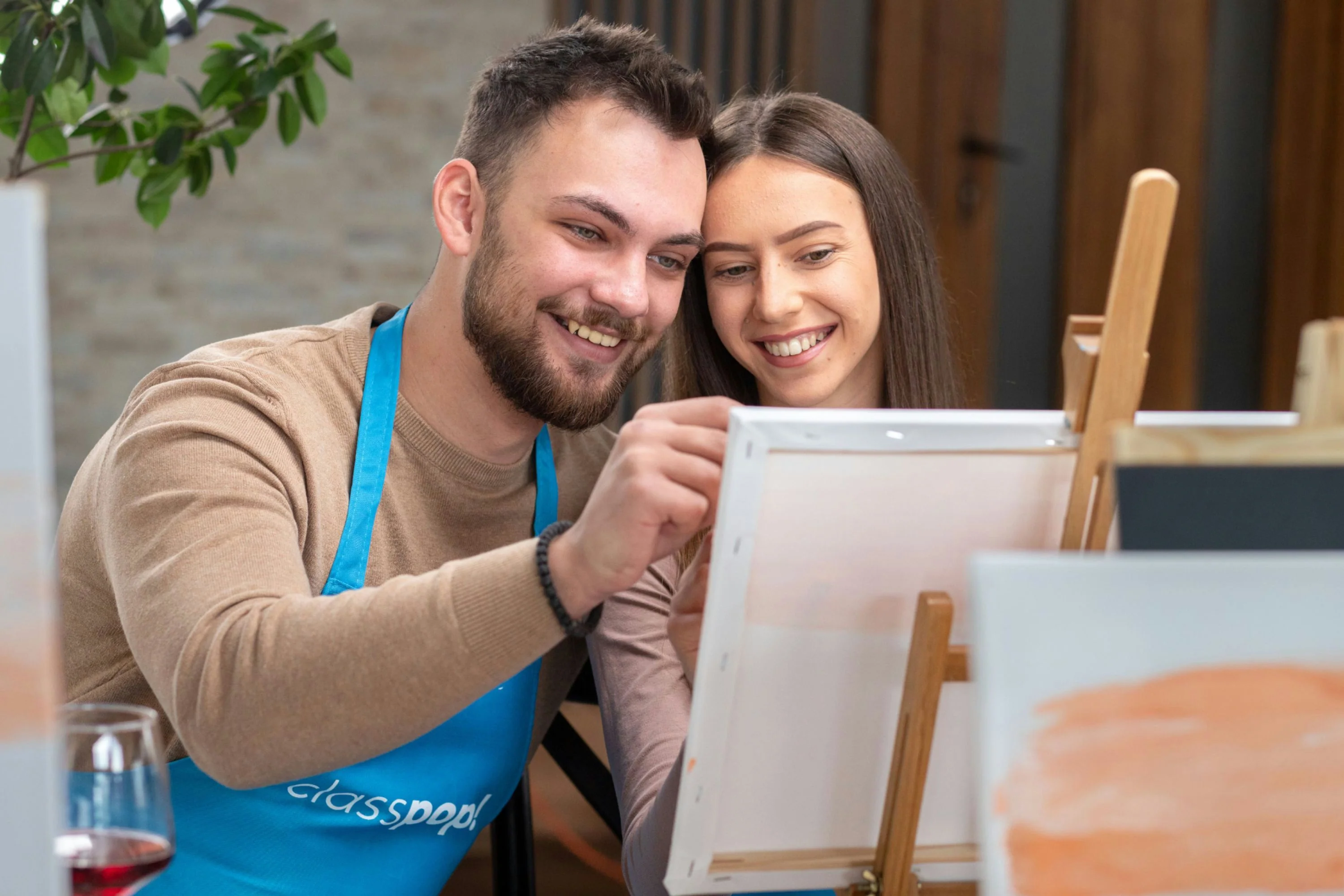 Cleveland Paint & Sip Night at a Wine Bar