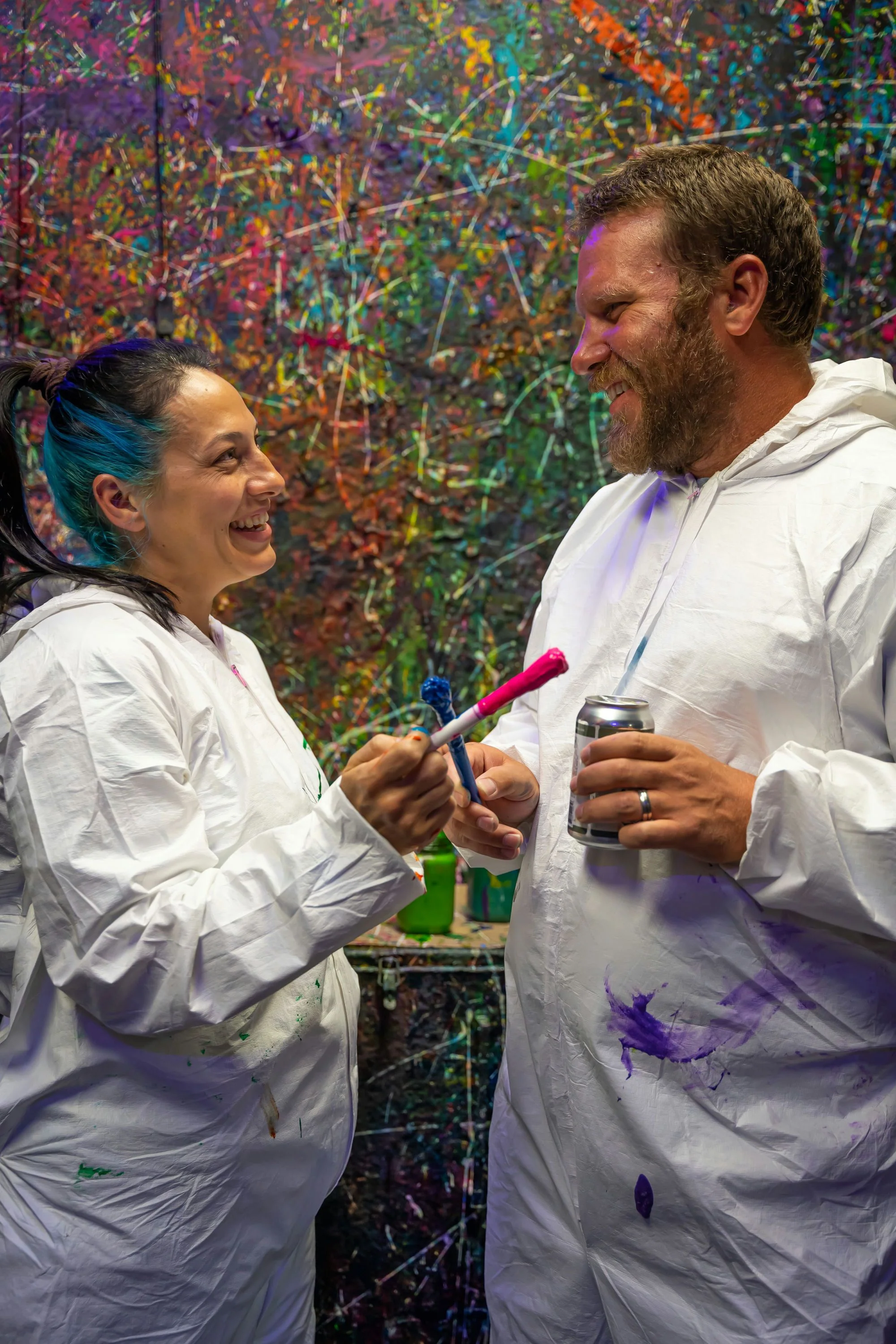 Large Canvas Splatter Art Experience - Image 2