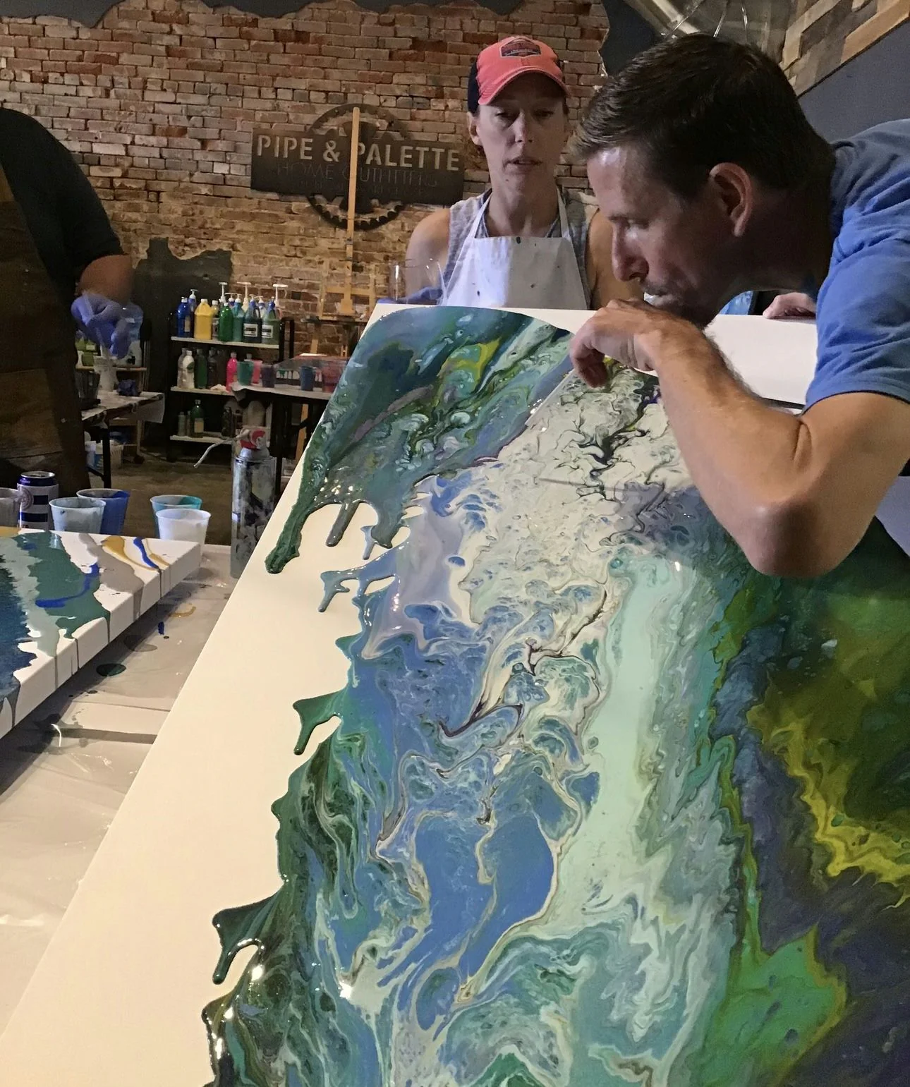 Large Fluid Art Workshop for Two - Image 2