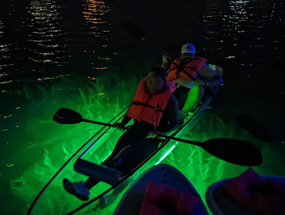 Neon Night Glow Clear Bottom Kayak Tour - Image 2