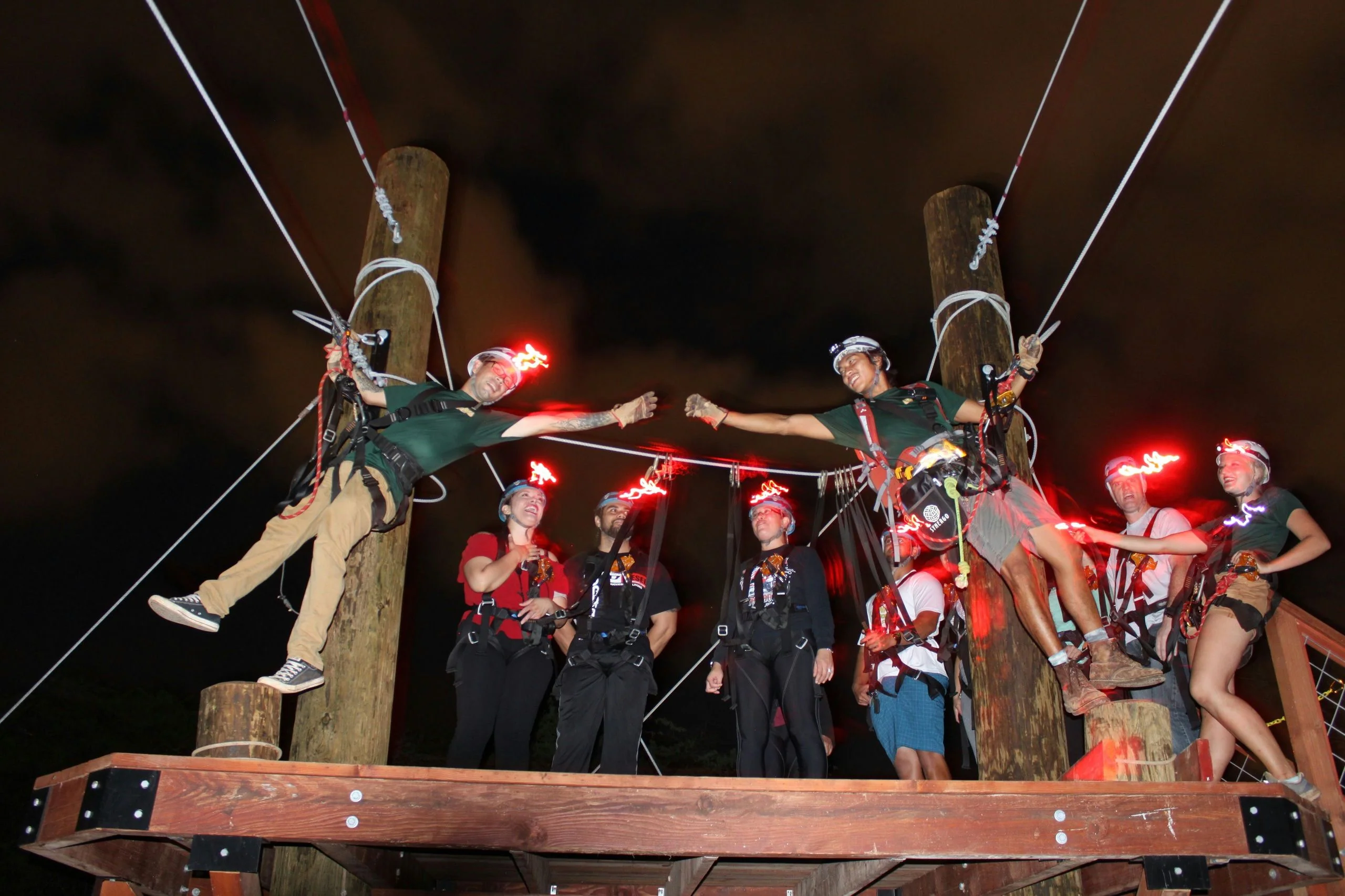 Night Zipline Adventure with Campfire S’Mores