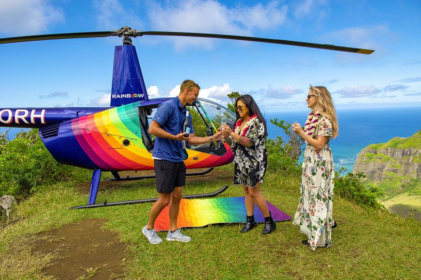 Oahu Proposal Helicopter Flight with Romantic Landing - Image 13