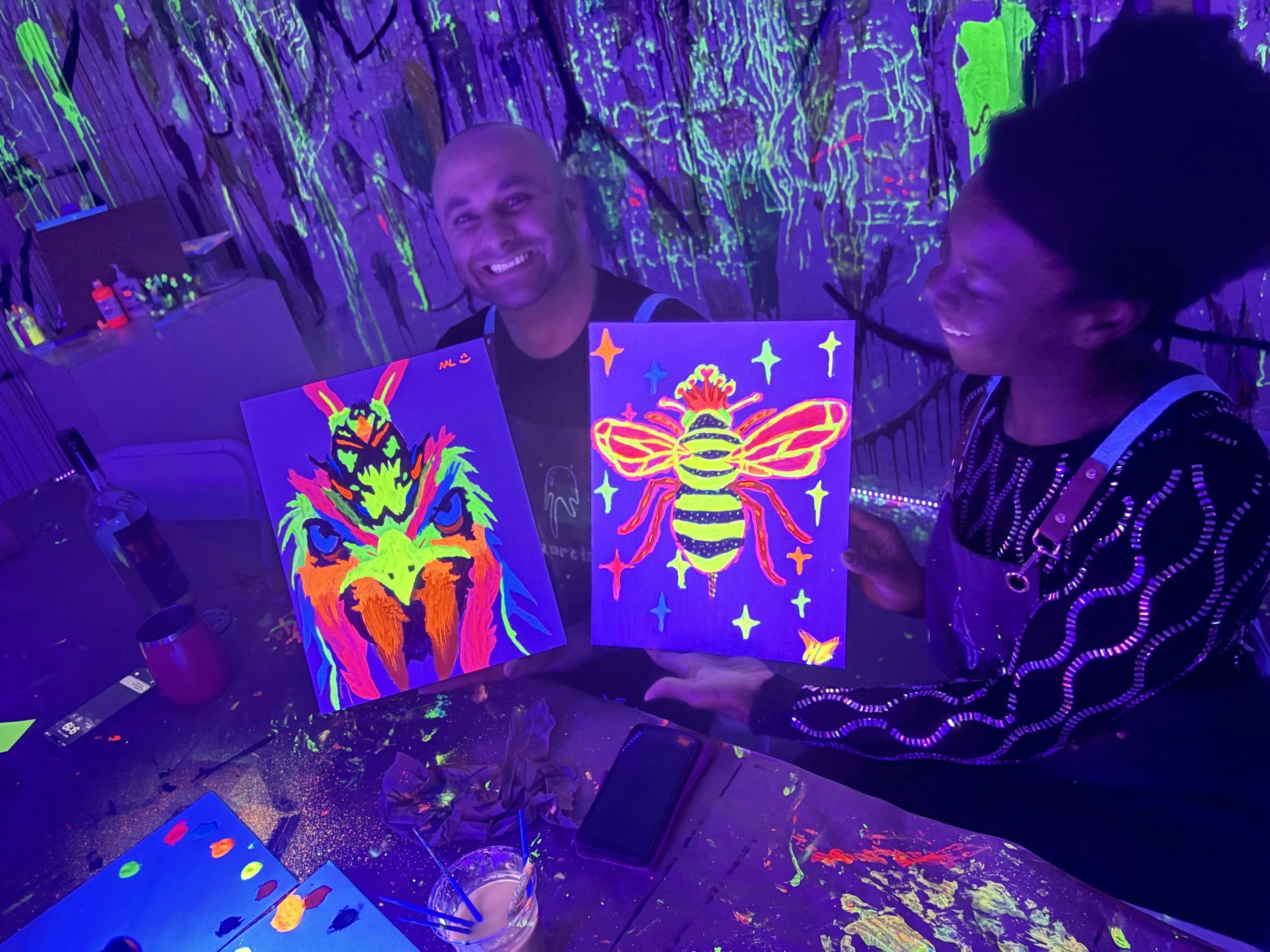 Paint in the Dark with a DJ Workshop & Drink Included - Image 2