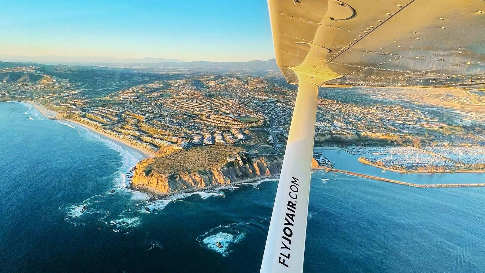Romantic Sunset Coastal Plane Tour of Orange County for 2